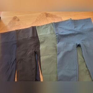 BLANQI Postpardum Maternity Leggings in Black, Olive, Navy, and Slate Blue